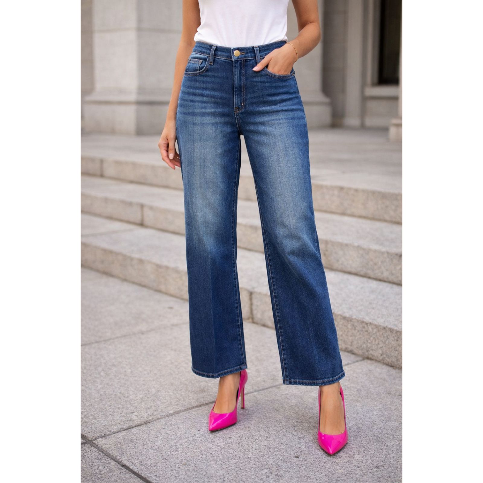 Joe's Jeans Women's Mia Exhale Wide Legged Boyfriend Blue Jeans Size 32 Nwt